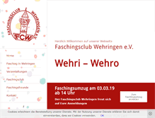 Tablet Screenshot of faschingsclub-wehringen.de
